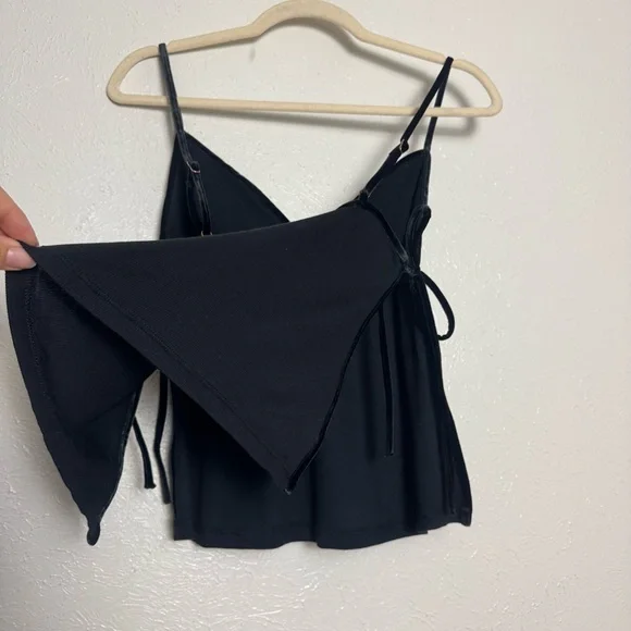 Victoria's Secret Ribbed Cotton and Velvet‎ Tie Camisole - Picture 3 of 6